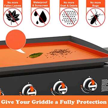 28'' Griddle Silicone Protective Mat Cover for Blackstone 28 Inch Gas Griddle, Heavy Duty Food-grade...