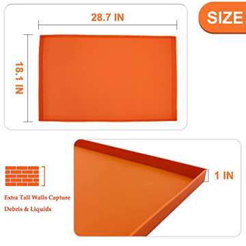 28'' Griddle Silicone Protective Mat Cover for Blackstone 28 Inch Gas Griddle, Heavy Duty Food-grade Griddle Mats Cover Grill Protective Covers(Not fit 28XL/Pro Series)