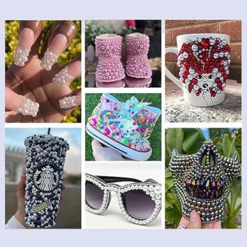 Mixed Size 2/3/4/5/6mm 1000Pcs Imitation Pearls Bead Half Round Flatback Pearl Rhinestones Beads Nail Art Crafts DIY Gem Decoration (37 Silver)