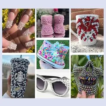 Mixed Size 2/3/4/5/6mm 1000Pcs Imitation Pearls Bead Half Round Flatback Pearl Rhinestones Beads Nail Art Crafts DIY Gem Decoration (37 Silver)