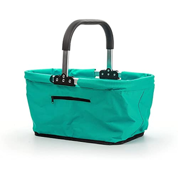 RSVP International Collapsible Market Basket - Durable Aluminum Frame, Compact Design, Ideal for Sho...