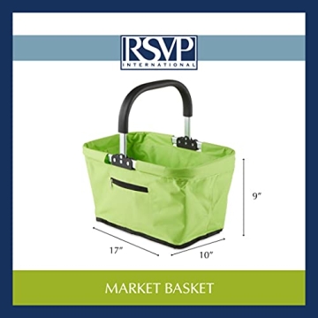 Collapsible Market Basket Portable for Shopping and Picnics