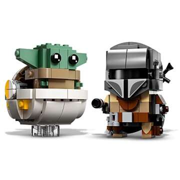 LEGO BrickHeadz Star Wars The Mandalorian & The Child 75317 Building Kit, Fun Building Toy for Kids ...