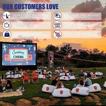 Inflatable 16FT Projector Screen for Outdoor Movie Nights