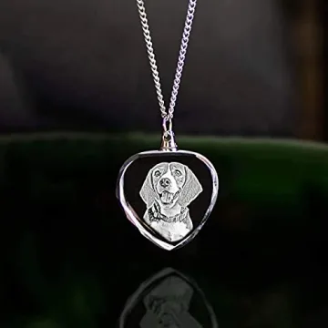 Personalized 3D Photo Crystal Engraved Heart Necklace
