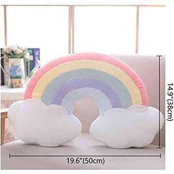 DIMUAT Rainbow Pillows - Playful Bedside Decor (19 in)