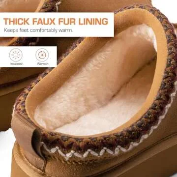 DREAM PAIRS Women's Suede Platform Slippers – Cozy & Stylish