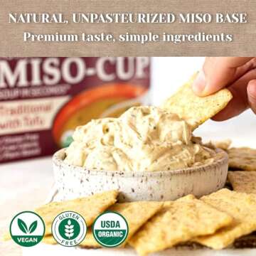 Edward & Sons Traditional Instant Miso-Cup with Tofu - Instant Miso Soup Packets, Miso Soup with Tofu, Instant Soup Packets - 1.3 Oz (Pack of 12)