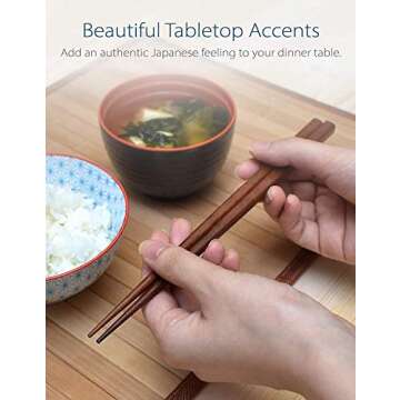 Durable Reusable Japanese Chopsticks Set for Unique Dining