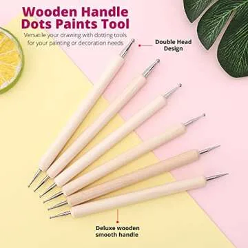 CraftDat Dotting Tools|10PCS Mandala Dotting Tools, Drawing & Art Supplies|Multiuse Mandala for Creative Nail Art, Rock Painting |Best for DIY Arts and Crafts for Adults and Kids(Blue)