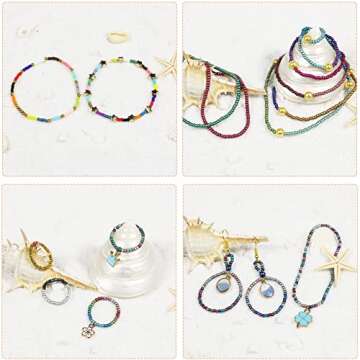 ORNSHIZI Size 2mm Seed Beads About 16800pcs 28 Colors in Grid Storage Box 12/0 Small Seed Beads for Bracelet Jewelry Making