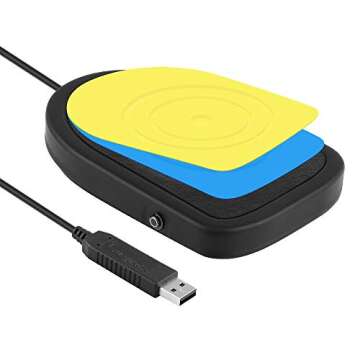 iKKEGOL USB Foot Pedal for Gaming, Programmable Metal Switch