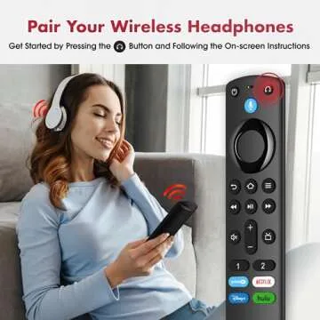 Voice Remote for Fire TV Stick and Smart TVs - Easy Control