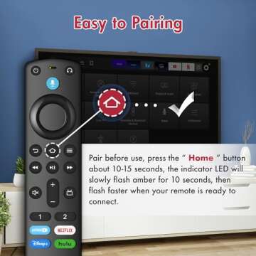 Voice Remote for Fire TV Stick and Smart TVs - Easy Control