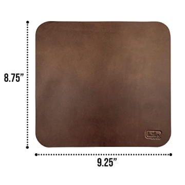 Leather Worx Ergonomic Mouse Pad - Full Grain Leather Comfort