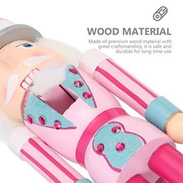 PRETYZOOM Cute Pink Christmas Nutcracker Decoration
