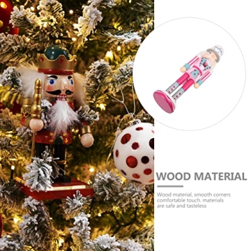 PRETYZOOM Cute Pink Christmas Nutcracker Decoration