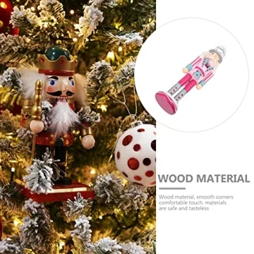 PRETYZOOM Cute Pink Christmas Nutcracker Decoration