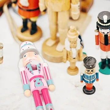 PRETYZOOM Cute Pink Christmas Nutcracker Decoration