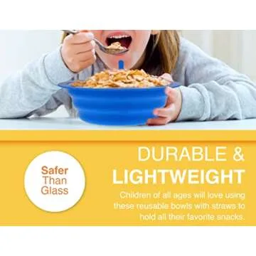 Arrow Home Products Sip-A-Bowl Set, 22oz, 4pk - BPA Free Straw Bowls for Kids To Sip Up Every Drop Without the Mess - Made in the USA, Great for Cereal, Ice Cream, Soup, Milk - Assorted Colors