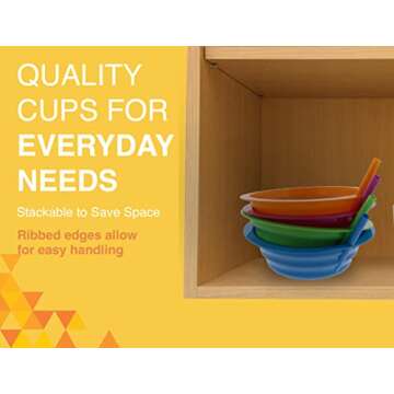 Arrow Home Products Sip-A-Bowl Set, 22oz, 4pk - BPA Free Straw Bowls for Kids To Sip Up Every Drop Without the Mess - Made in the USA, Great for Cereal, Ice Cream, Soup, Milk - Assorted Colors