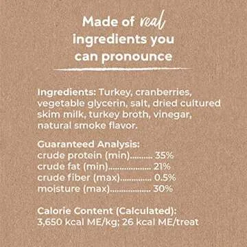 Premium Natural Dog Treats Turkey & Cranberry 4oz Buddy Biscuits