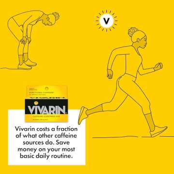 Vivarin, Caffeine Pills, 200mg Caffeine per Dose, Safely and Effectively Helps You Stay Awake, No Sugar, Calories or Hidden Ingredients, Energy Supplement, 40 Tablets