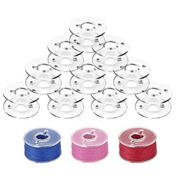 SIXQJZML 30 Pcs Style Sa156 Sewing Machine Bobbins for Brother,Bobbins Class 15, 15j Bobbins,Sewing Accessories, Plastic Bobbins