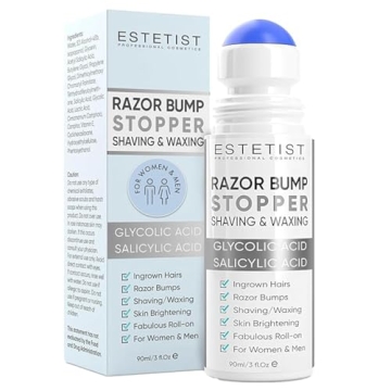 Razor Bump Stopper Solution for Ingrown Hair & Skin Care Treatment for Face, Neck, Bikini Area, Legs...