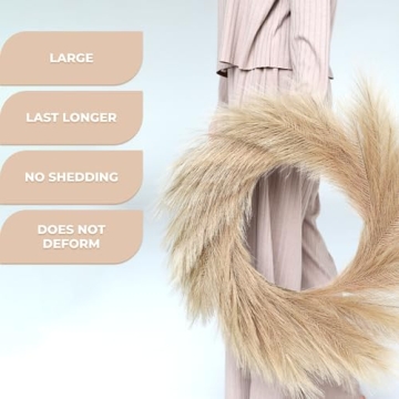 Buy LOZIDECOR Faux Pampas Grass Wreath - Elegant Boho Decor