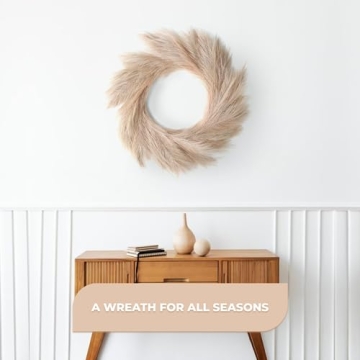 Buy LOZIDECOR Faux Pampas Grass Wreath - Elegant Boho Decor
