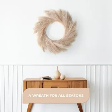 Buy LOZIDECOR Faux Pampas Grass Wreath - Elegant Boho Decor
