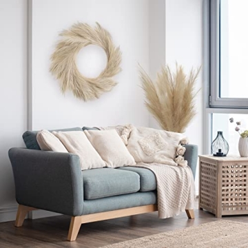 Buy LOZIDECOR Faux Pampas Grass Wreath - Elegant Boho Decor