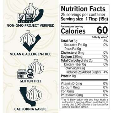 Garlic Expressions Vinaigrette Salad Dressing | Non GMO, Vegan, Kosher, Gluten Free