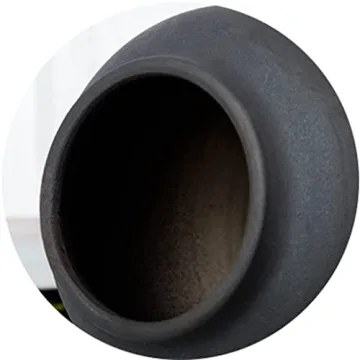 Hand Frosted Black Ceramic Vase for Elegant Home Decor