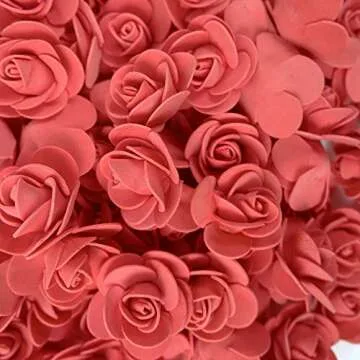 Luvhua Foam Flowers Bulk, Artificial Flowers Foam Roses for Crafts, DIY Bear Gifts for Valentine's Day, Birthday, Wedding Bouquets Decoration 3.5cm/1.38in (Red, 500PCS)