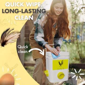 CHIKERS - ExtraLarge Automatic Chicken Feeder and Waterer Set || 12 Pounds / 3 Gallon || Poultry Coop self Food and Water Dispenser no Waste | Duck feeders Waters Container Combo for Outside/Indoor