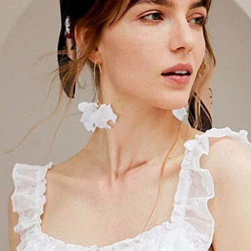 Stylish KELMALL Boho Flower Hoop Earrings for Women