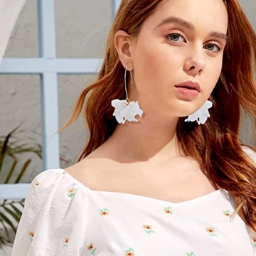 Stylish KELMALL Boho Flower Hoop Earrings for Women