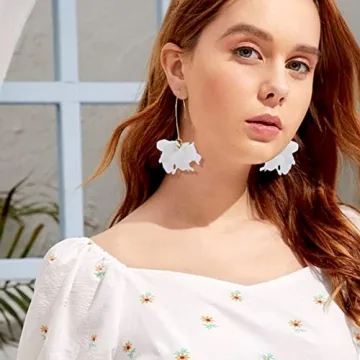 Stylish KELMALL Boho Flower Hoop Earrings for Women