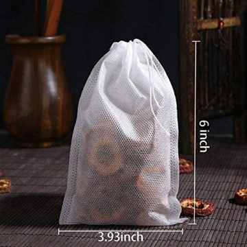 LTKJ 100-pack Cotton Tea Filter Bags with Drawstrings