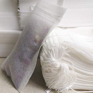 LTKJ 100-pack Cotton Tea Filter Bags with Drawstrings