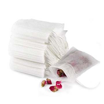 LTKJ 100-pack Cotton Tea Filter Bags with Drawstrings