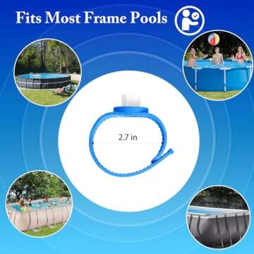 Solar Pool Lights 6 Pack Outdoor Lights for Framed Above Ground Pools, Waterproof Swimming Pool Accessories Lights, Outdoor Yard Garden Pool Decoration Night Light