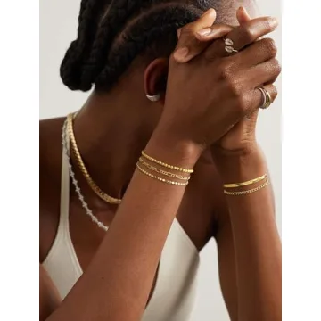 DEARMAY Gold Chain Bracelets Set for Women - Fashionable & Adjustable