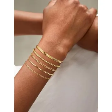 DEARMAY Gold Chain Bracelets Set for Women - Fashionable & Adjustable