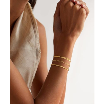 DEARMAY Gold Chain Bracelets Set for Women - Fashionable & Adjustable