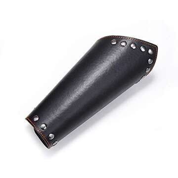 AZORA Leather Arm Guards Archery Gauntlet Wristband Medieval Leather bracers Viking Cosplay Wrist Guard for Men Women (2PCS Pack)