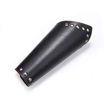 AZORA Leather Arm Guards Archery Gauntlet Wristband Medieval Leather bracers Viking Cosplay Wrist Guard for Men Women (2PCS Pack)