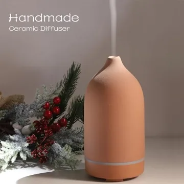 Handmade Ceramic Aroma Diffuser for Essential Oils 100ML (Pottery Red)